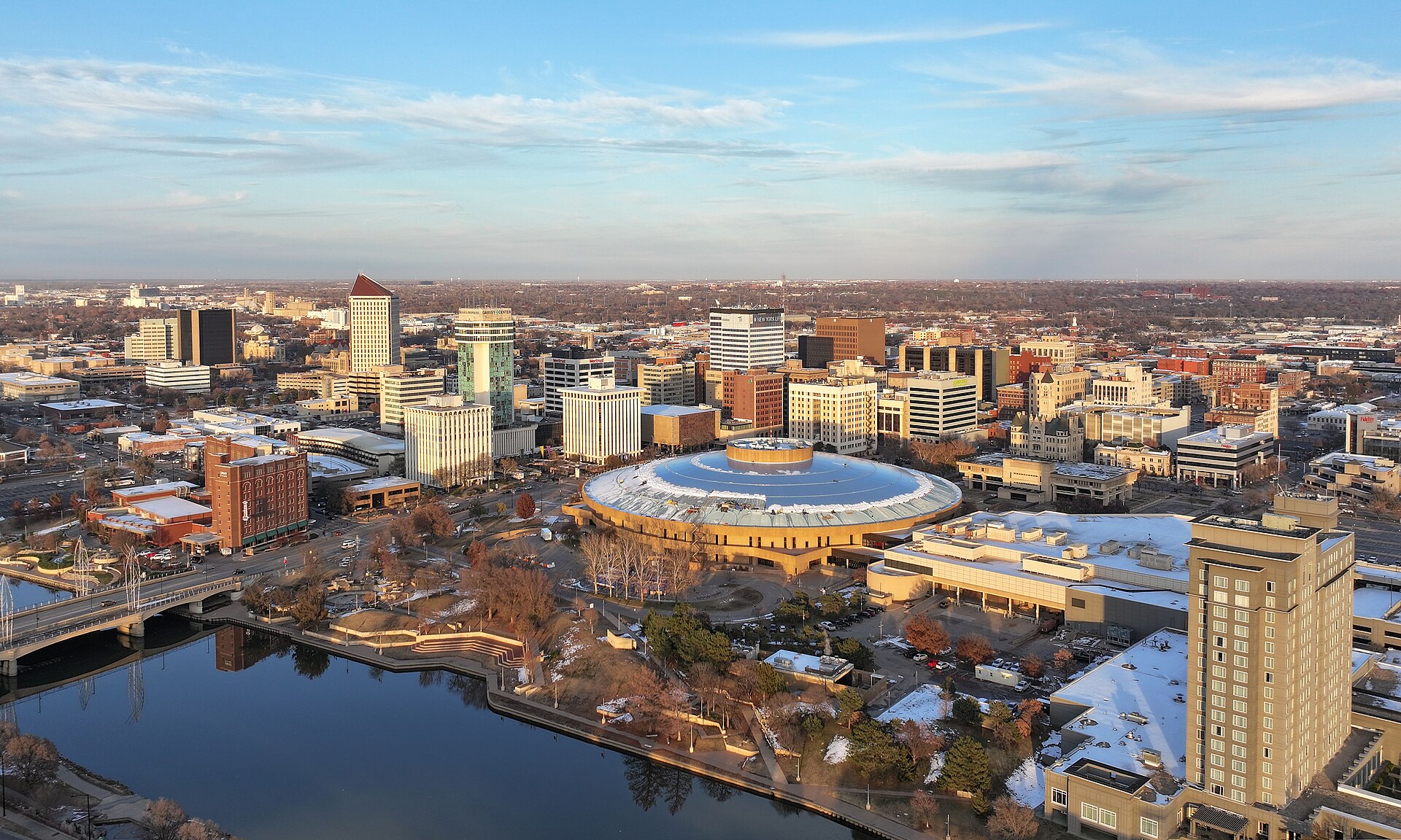 Skyline real de Wichita, Kansas